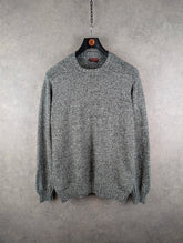 Burton Jumper Mens XL Extra Large Grey Knitted Vintage Cotton